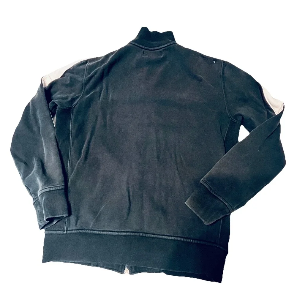 Polo Ralph Lauren Track‎ Jacket Mens Small Black Full Zip Red Pony Logo Cotton